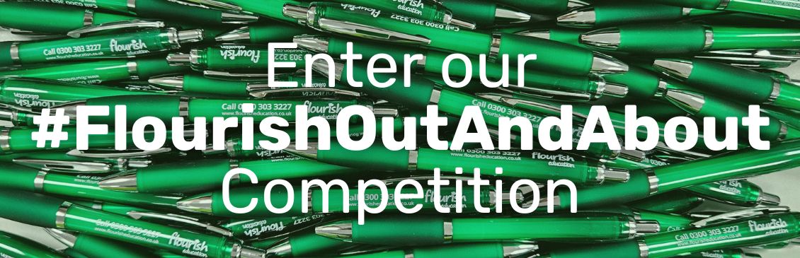Competition Time - #FlourishOutAndAbout competition Flourish Education branded green pens